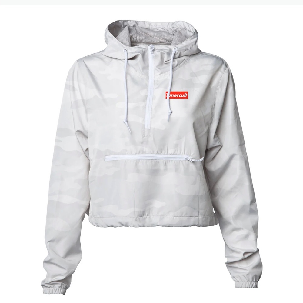 TUNERCULT LADIES CROP CAMO WINDBREAKER JACKET L